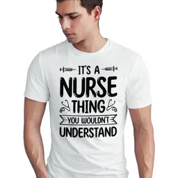 Seekbuylove Typography Printed Round Neck Short Sleeves Bio Finish Pure Cotton T-shirt-image-43