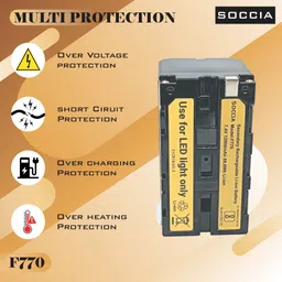 soccia F770 Lithium-ion Rechargeable Camera Battery image 3