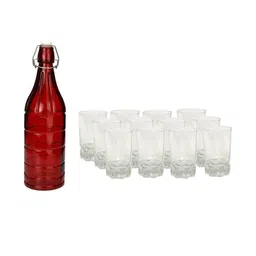 SOMIL Red Glass Airtight Can Bottle-image-42