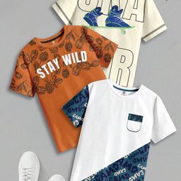 CODEZ Boys 3 Pure Cotton T-shirt-picture-0