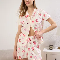 Trendyol Printed Pure Cotton Night Suit-picture-44