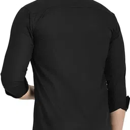 closwif creations Men Regular Fit Solid Spread Collar Formal Shirt image 3