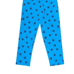 Fasha Girls Turquoise Blue Printed Cotton Slim Fit Ankle Length Lowers-picture-33