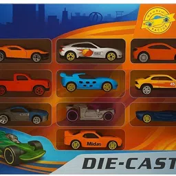 kidzkollection Die-Cast Metal Toy Cars 10-Pack | 1:64 Scale Pull-Back Racing Cars Set for Kids-picture-44