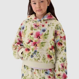 GAP Girls Floral Printed Hoodie With Kangaroo Pocket-picture-20