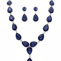 Women Click Stone studded Jewellery Set-image-82