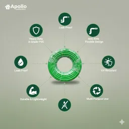 ag pvc 1/2 Inch Garden Water Pipe 5 Meter – Flexible, Leakproof, Kink-Resistant Hose 0.5_AGG01_5m Hose Pipe image 3