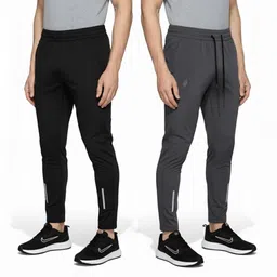 khilonalelo Pack of 2 Men Dyed Multicolor Track Pants image 1