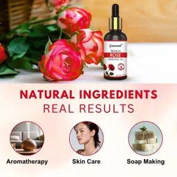 cosmofine Rose Essential Oil Used for Glowing Skin, Diffuser, Massage, image 3