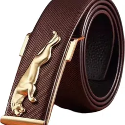 darkleatheris Men Casual, Evening, Party, Formal Brown, Silver Artificial Leather Belt image 1
