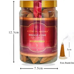 astrom aroma Luxus Musk Premium Dhoop Cones for Puja, Home Aroma & Meditation (4X250gm) Musk Dhoop image 2
