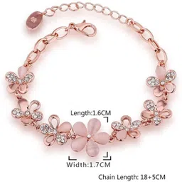 shining diva Crystal Cubic Zirconia Gold-plated Bracelet image 3