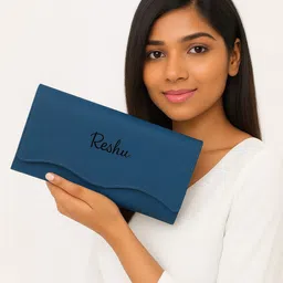 reshu Casual, Formal Blue Clutch image 2