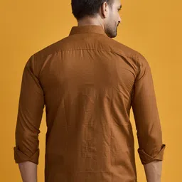 stoneberg Men Slim Fit Solid Spread Collar Formal Shirt image 2