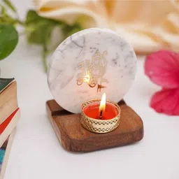home arte White Marble Figurine Tea light Holder image 4