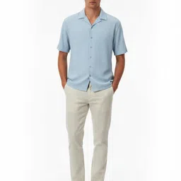 glitchez Men Regular Fit Self Design Casual Shirt image 3