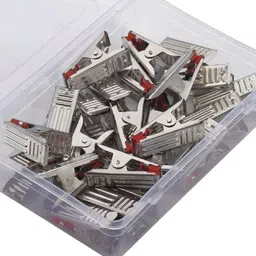 anne-kee 12 PCs Cloth Clips Clothes Drying Pegs With Storage Box Cloths Pins Cloths Clips Stainless Steel Cloth Clips-picture-26