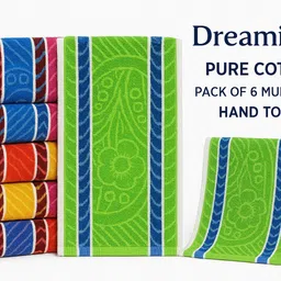 dreamivra Cotton 350 GSM Hand Towel Set image 1