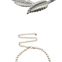 vritraz Women Party Silver, Gold Metal Belt-picture-20