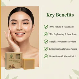 natvill Multani Mitti Luxury Handmade Organic Soap for Oily Skin 100% Natural image 5