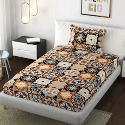 schp Woolen, Velvet Single Flat 240 TC Printed Bedsheet-picture-22