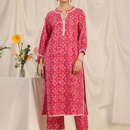 physil Women Pure Cotton Kurta Pant Set image 4