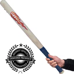liffo Baseball bat Wooden - Heavy Duty for Self Defence with Cover Willow Baseball Bat For 15+ Yrs image 5