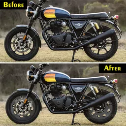 oberoi's traders Interceptor & Continental GT Front | Rear Disc Wheel Cover | Alloy Cover 17 Inch Bike Fairing Kit image 4
