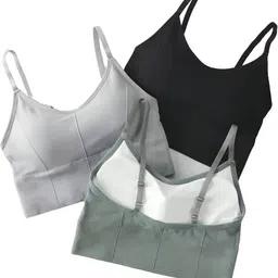 crusila Pack of 3 Women Sports Lightly Padded Bra-picture-20