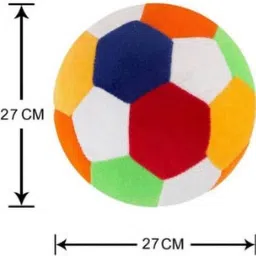 anil enterpries Soft Multicolor Plush Football Toy Ball - 27 cm image 1