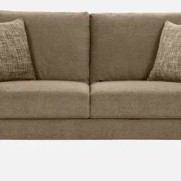 casacraft from pepperfry Cannes Fabric 2 Seater Sofa in Brown Colour image 5