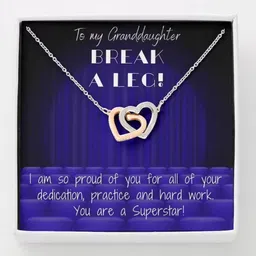 To Granddaughter Necklace Gift Superstar Recital Gift Necklace Zircon Sterling Silver Pendant Set-image-70