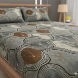 morado Woolen Double Flat 120 TC Printed Bedsheet image 3