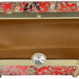 tooba handicraft Party Red Clutch image 4