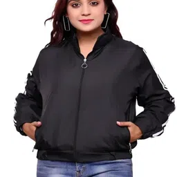 PERFECT PRODUCTIONS Solid Women Wind Cheater-image-5