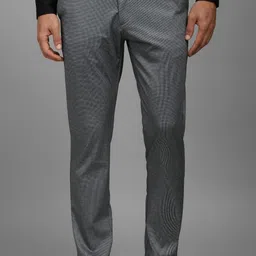 louis philippe ath.work Men Comfort Fit Grey Polyester Trousers-picture-15
