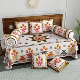 blocks of india Cotton Floral Diwan Set-picture-14