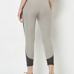 unicus apparel Color Block Women Grey, Black Tights image 2