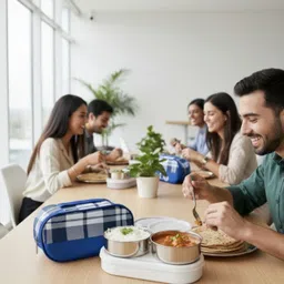 z medi hub Stainless Steel Container Food Tiffin, 3 Containers Lunch Box 3 Containers Lunch Box image 3