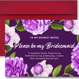 aanyacentric 5.8x8.3inch Will You be My Bridesmaid Invites with Envelopes Invitation Card-picture-39