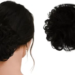 ifkart India Fashion kart Artifical Women's Black Bun 35gm extensions Hair Extension-picture-10