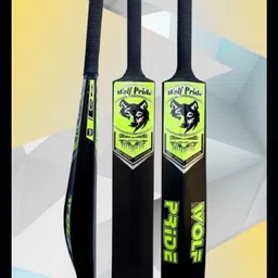 Wild Yellow Sticker Black Grip Black Cricket Bat No 8 for All Age-WP178_PK165 PVC/Plastic Cricket Bat For 15+ Yrs-image-18