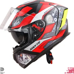 ignyte IGN-4 Machine ISI/DOT Certified Double Visor Full Face Graphic Helmet Motorbike Helmet image 3
