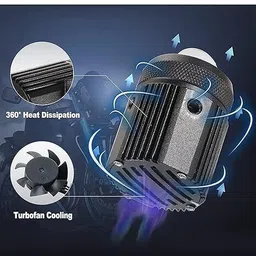 wroxter LED Fog Lamp Unit for Bajaj, Hero, Honda, KTM, Mahindra, Royal Enfield, Suzuki, TVS, Yamaha Universal For Car image 3