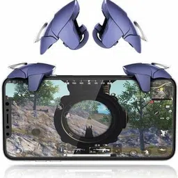 Ugen Blue Shark Gamepad Mobile Gaming Trigger-for Aiming & Shooting PUBG Controller Shooter Free Fire Button Handle L1 R1 Trigger Joystick Aim Key For PUBG/Rules of Survival/Knives Gaming Accessory Kit (Blue, For Android, iOS) Gaming Accessory Kit-picture-11