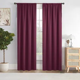 homemonde 213.36 cm (7 ft) Polyester Blackout Door Curtain (Pack Of 2)-picture-15