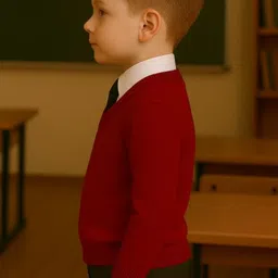 VK MALHOTRA Maroon Uniform Sweater image 3