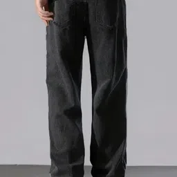 zarnab Men Straight Fit Mid Rise Dark Grey Jeans image 2