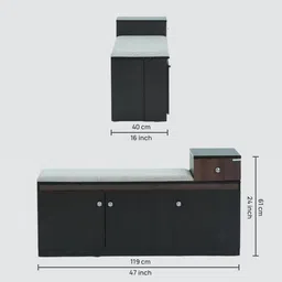 royaloak Zylx Engineered Shoe Cabinet In Brown Colour image 2