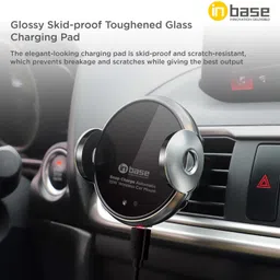 Inbase Snap Charge 15W Wireless Charger Car, Compatible with iphone and Android Charging Pad image 2